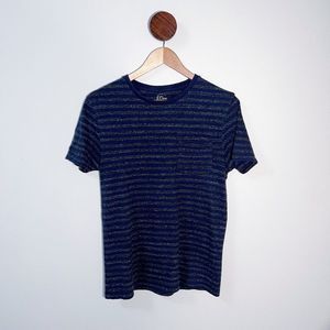 J. Crew - Striped Indigo Dyed Slim Tee - Navy/Charcoal - Small